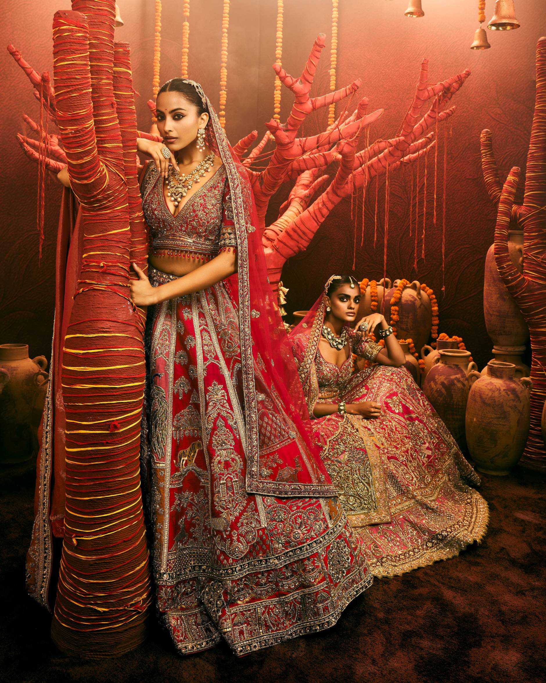 Zardozi Raw Silk Lehenga